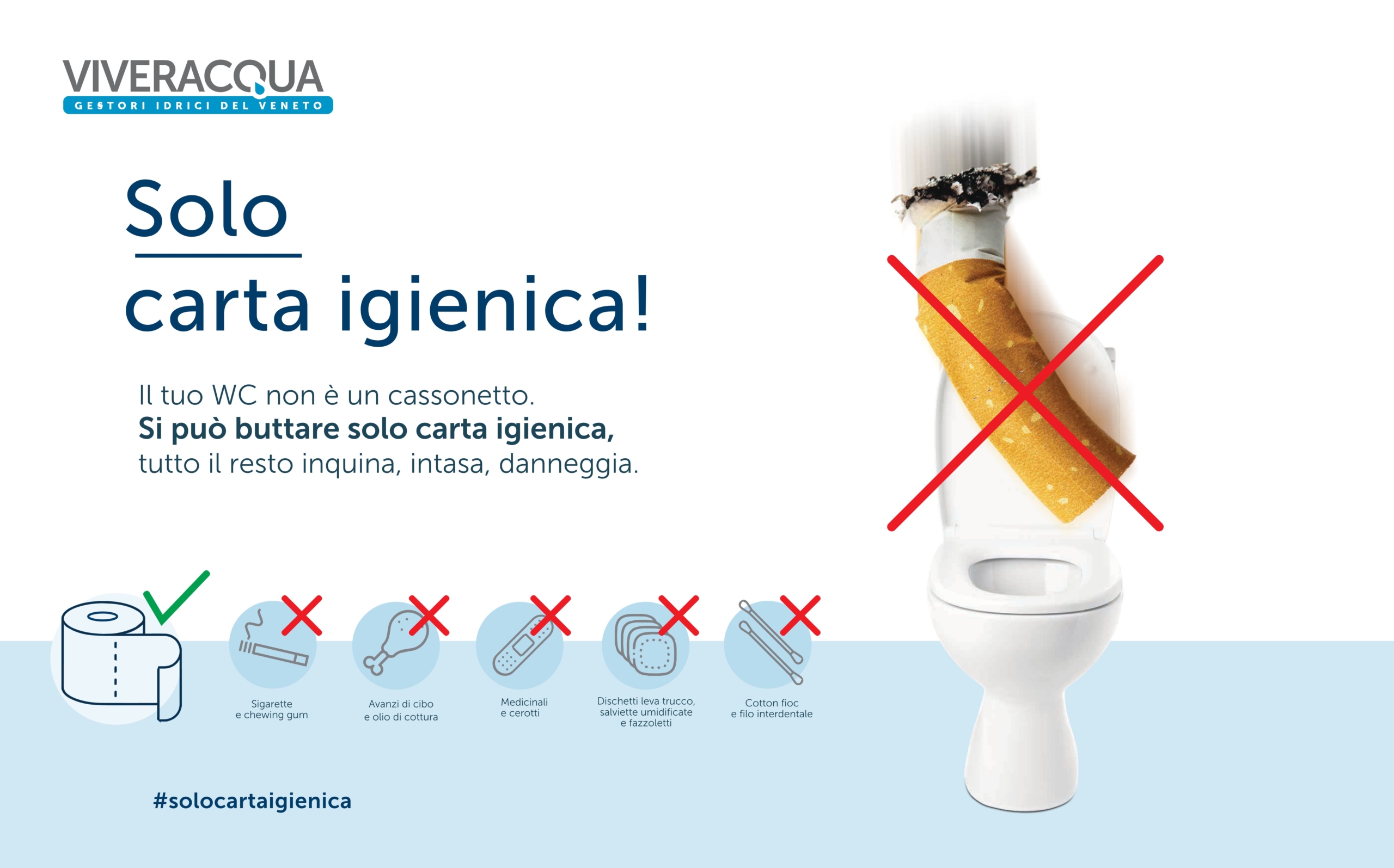 Che cosa si butta nel WC? I gestori idrici del Veneto rispondono con una campagna ad hoc